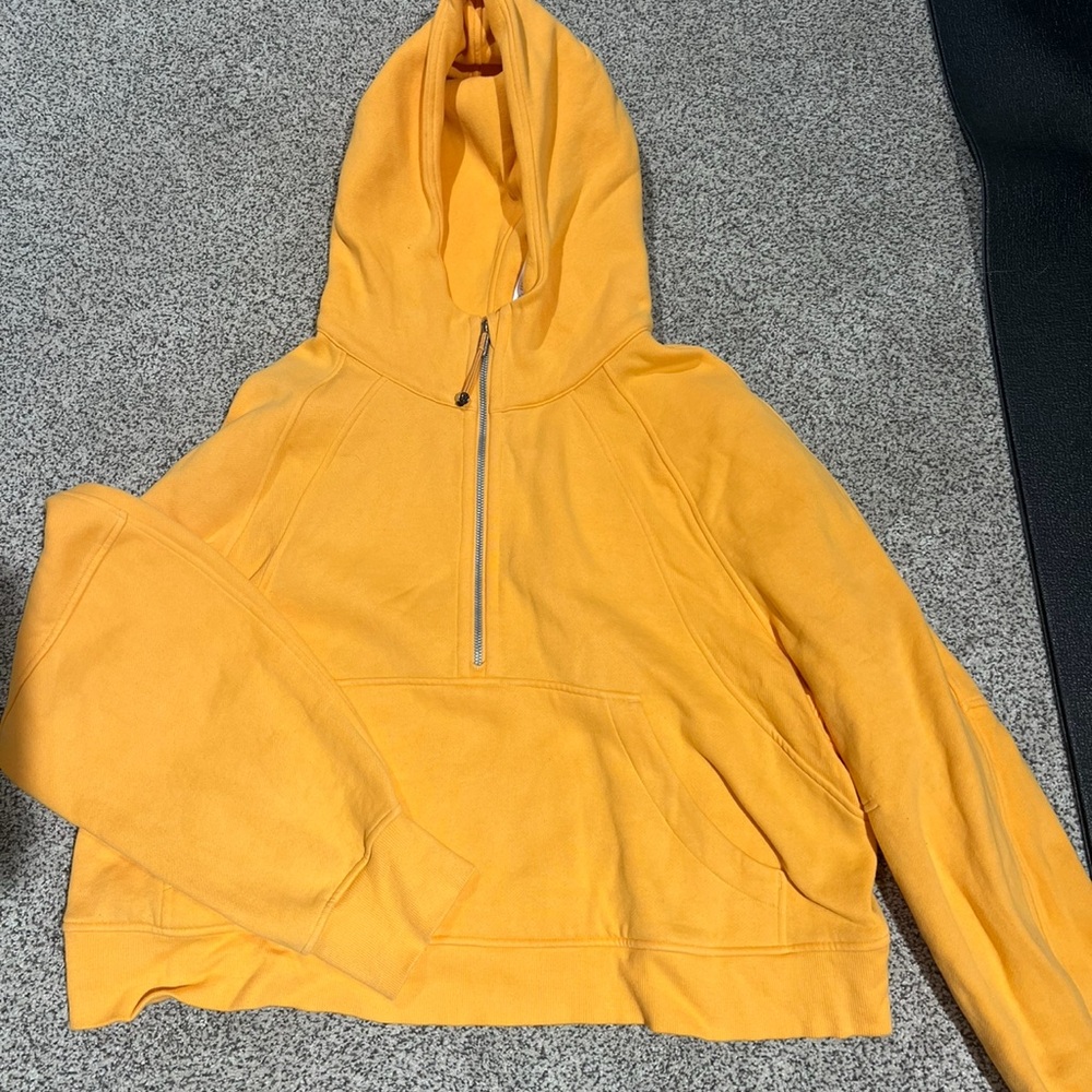 Half Zip Orange Lululemon Scuba